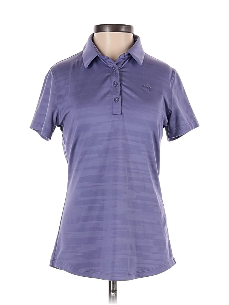 Pre-owned Under Armour Short Sleeve Polo Shirt In Purple