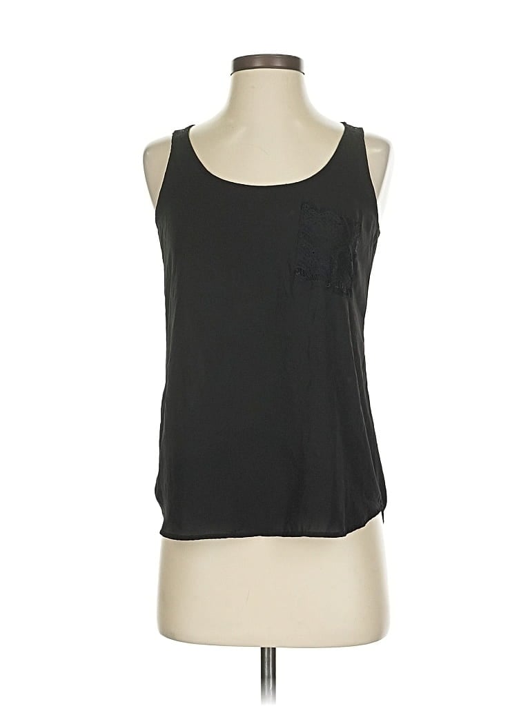 Pre-owned Ann Taylor Loft Sleeveless Top Black Scoop Neck Tops