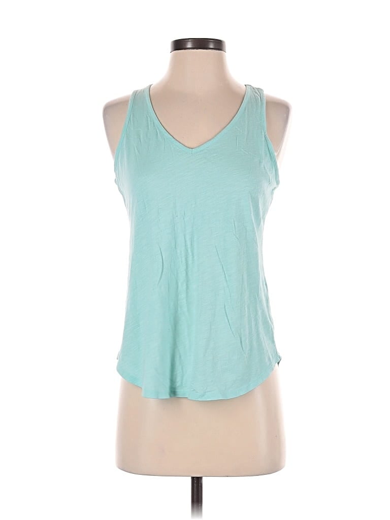 Pre-owned Soho Tank Top Teal Halter Neckline Tops In Blue