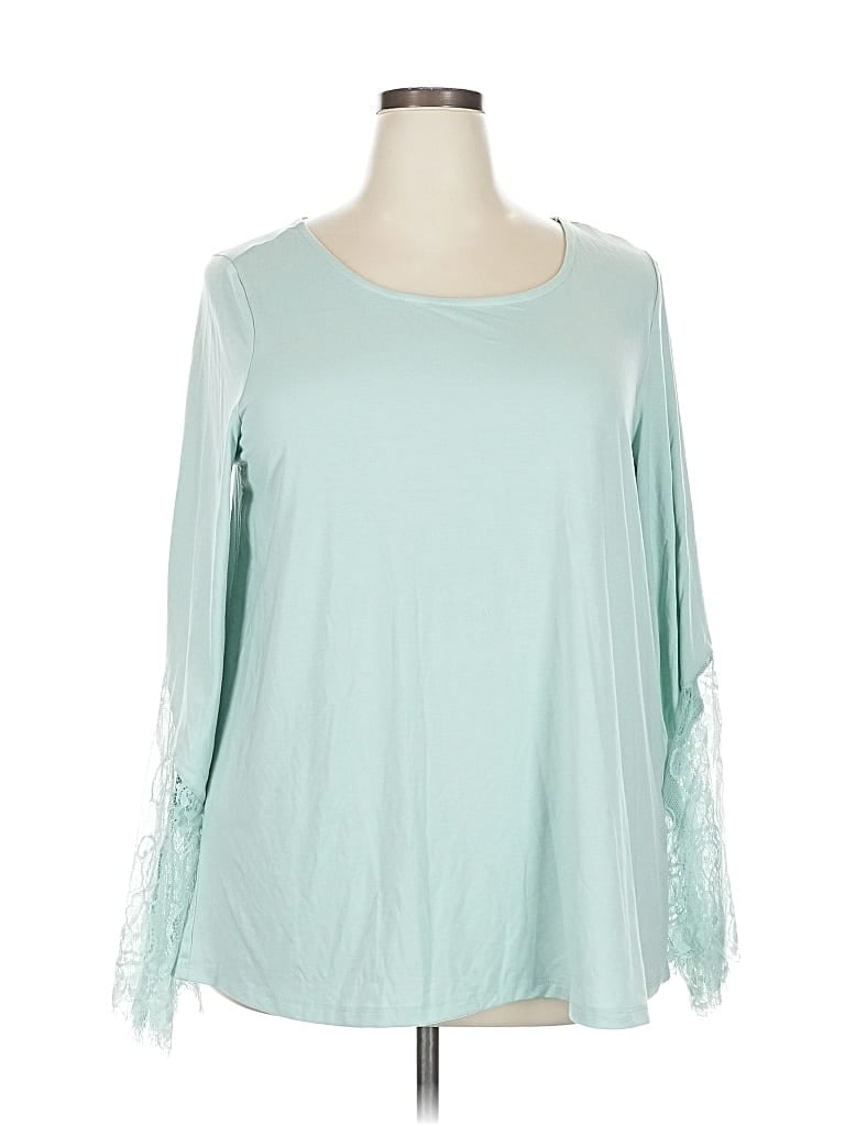 Pre-owned Torrid 3/4 Sleeve T-shirt In Blue