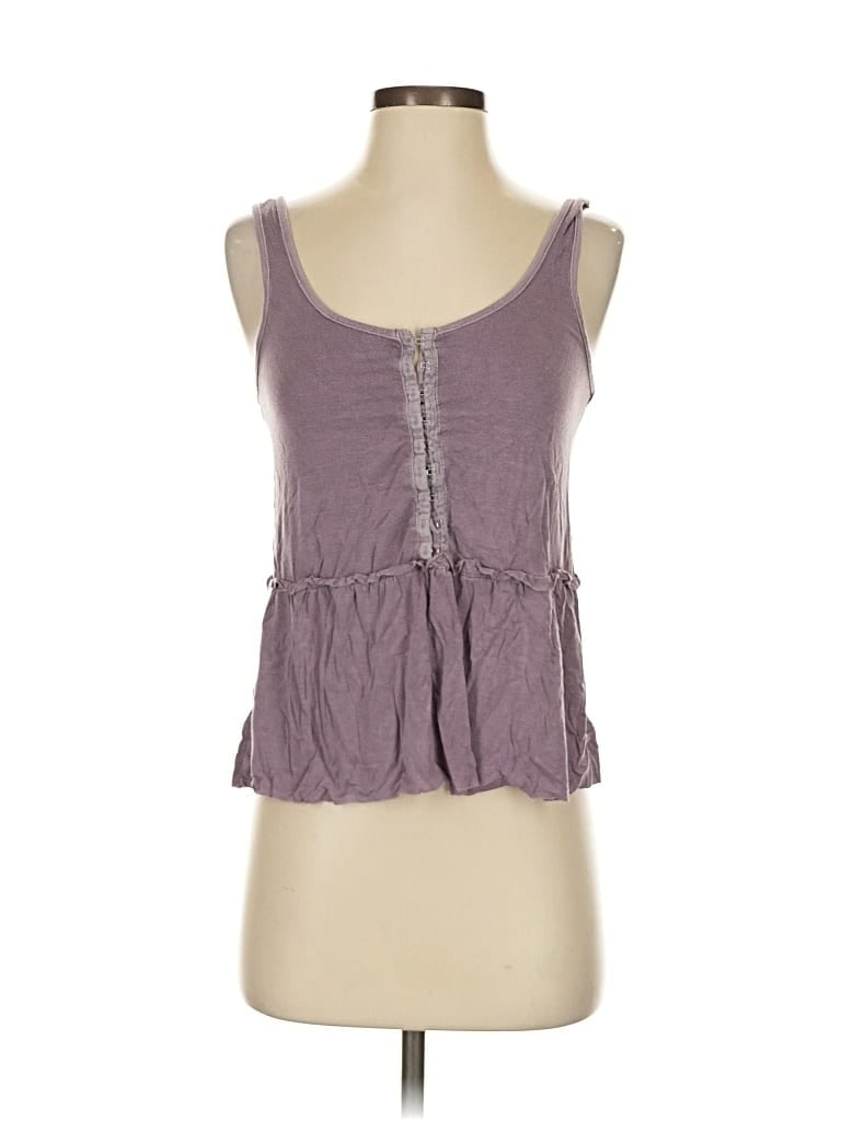 Click to view more detailed imagery on our partner's website Pre-owned American Eagle Outfitters Tank Top Purple Sweetheart Neckline Tops
