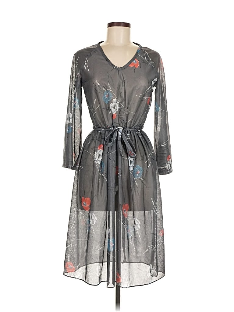 Pre-owned Assorted Brands Casual Dress In Gray