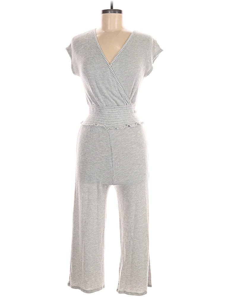 Pre-owned Caution To The Wind Jumpsuit In Gray