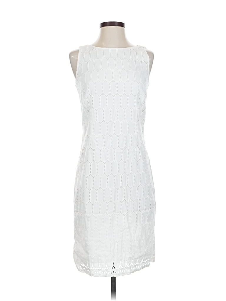 Pre-owned Ann Taylor Factory Casual Dress In White