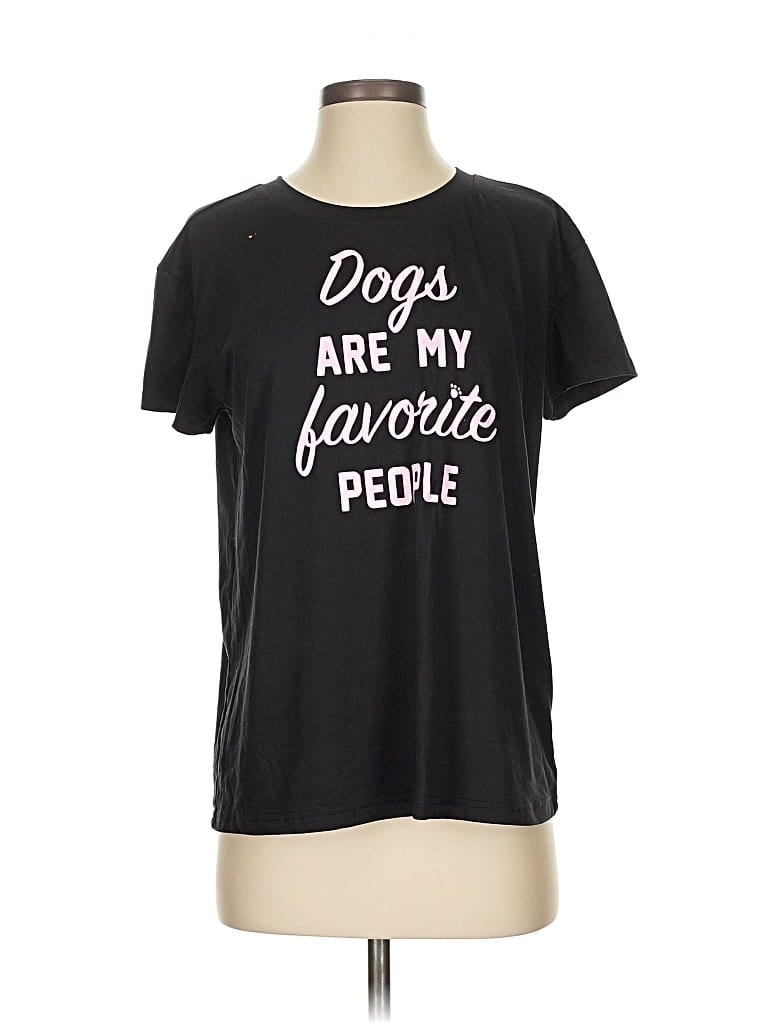 Pre-owned Joyspun Short Sleeve T-shirt In Black