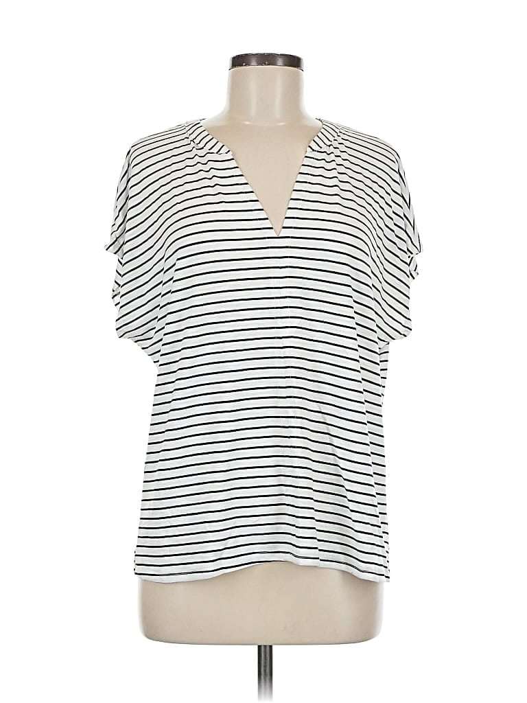 Pre-owned French Laundry Short Sleeve T-shirt In White