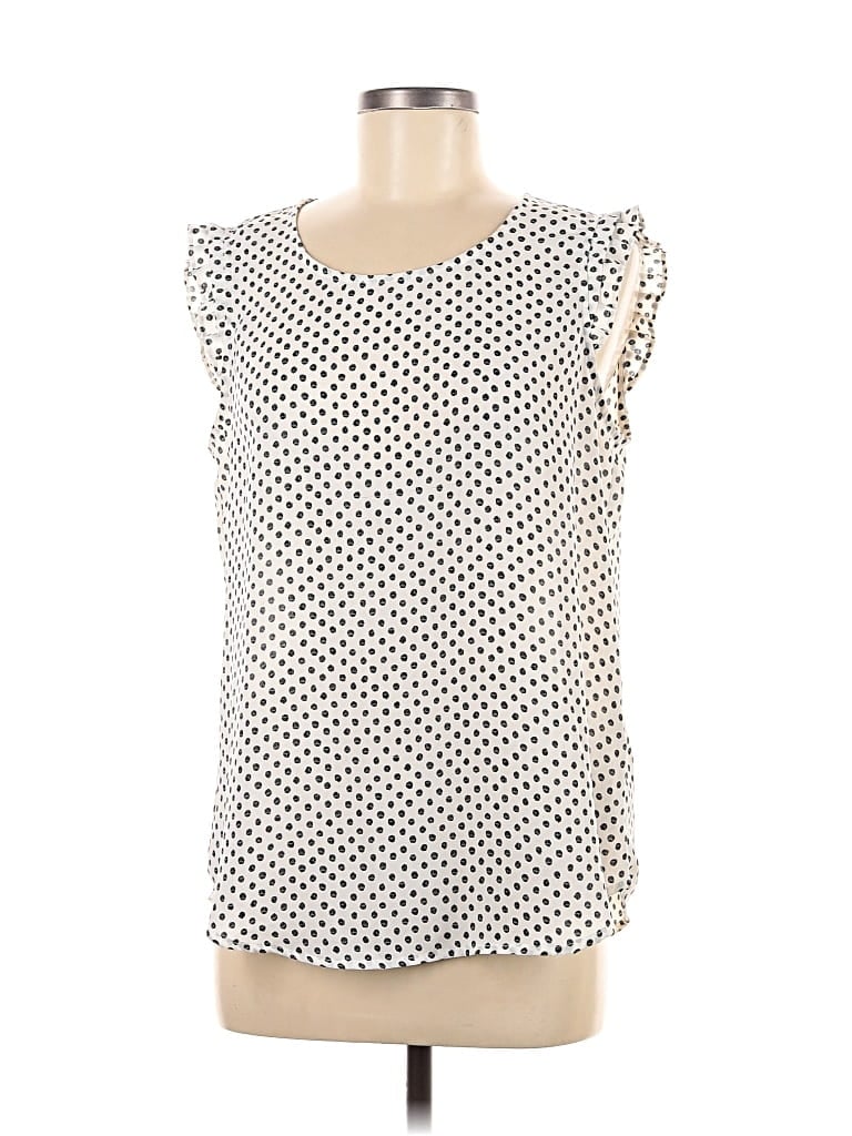 Pre-owned Adrianna Papell Sleeveless Blouse In White
