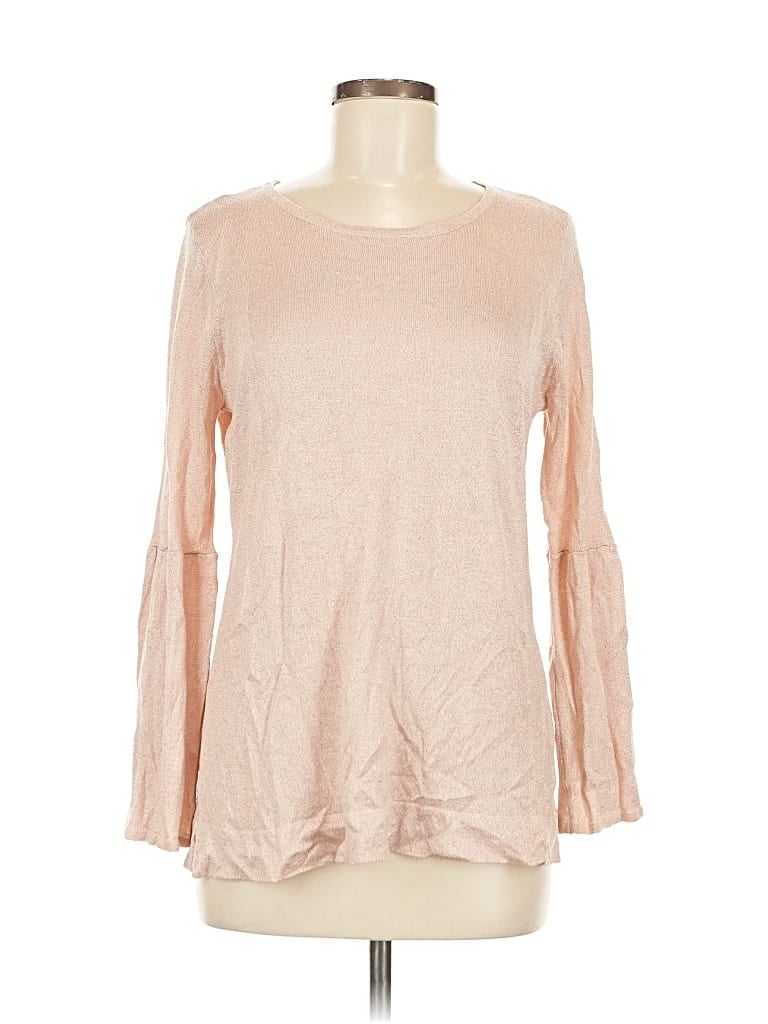 Pre-owned Calvin Klein Long Sleeve Blouse In Pink