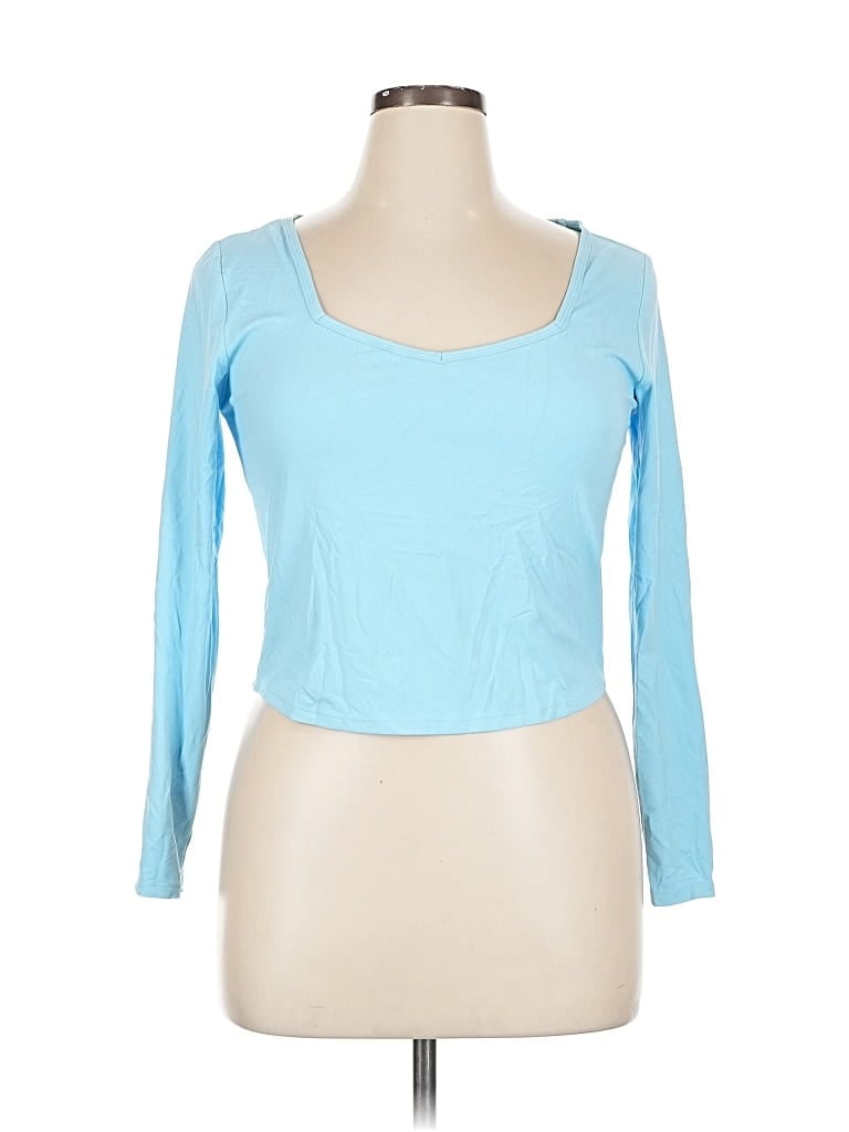 Pre-owned All In Motion 3/4 Sleeve T-shirt In Blue