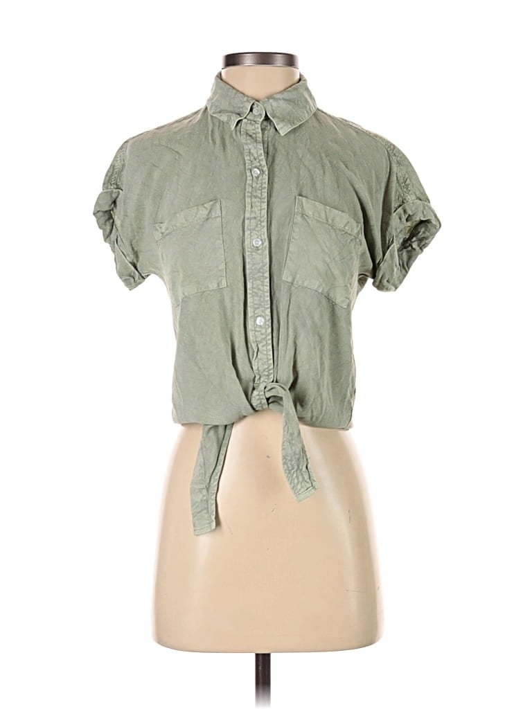 SIM & SAM Pre-owned Short Sleeve Blouse In Green