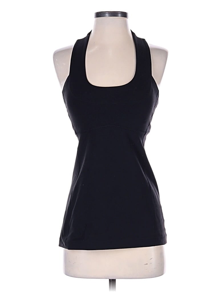 Pre-owned Lululemon Athletica Tank Top Black Halter Neckline Tops