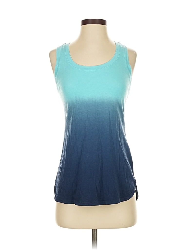 Pre-owned Calia By Carrie Underwood Tank Top Blue Halter Neckline Tops
