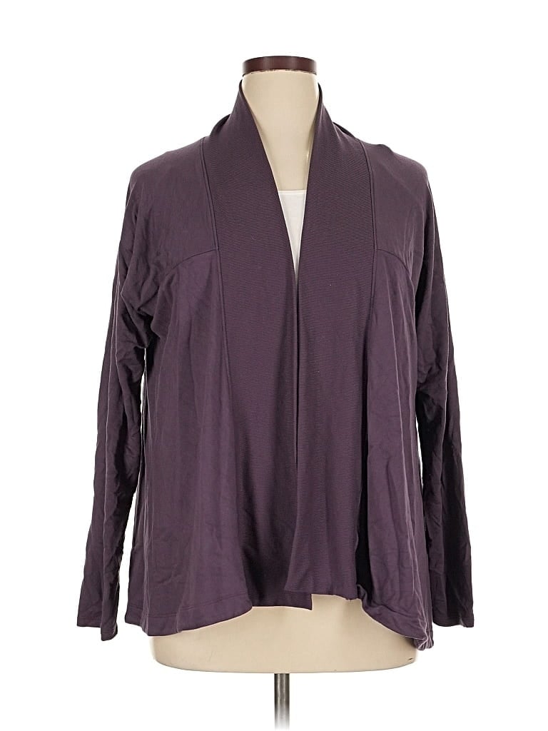 Pre-owned Active Life Cardigan Sweater In Purple
