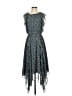 1.State 100% Polyester Paisley Blue Casual Dress Size S - photo 1