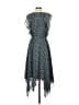 1.State 100% Polyester Paisley Blue Casual Dress Size S - photo 2