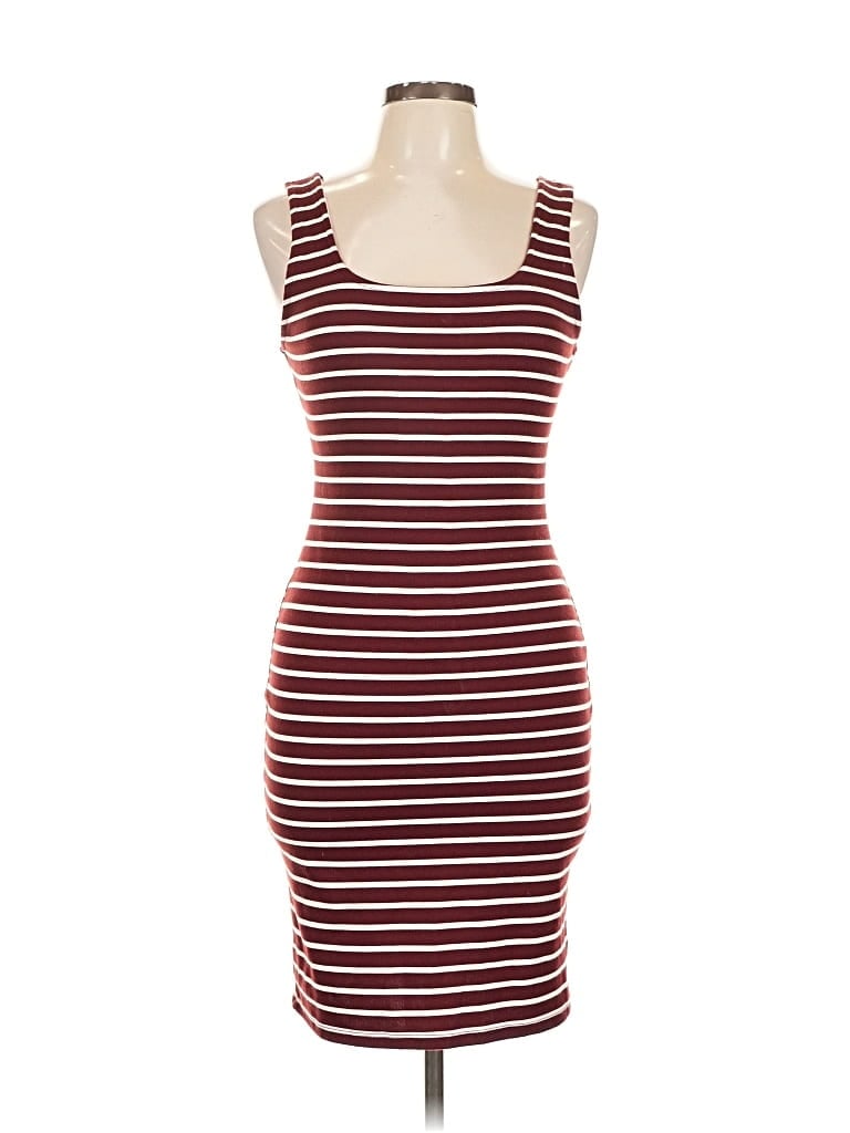 Pre-owned Iris Casual Dress In Burgundy