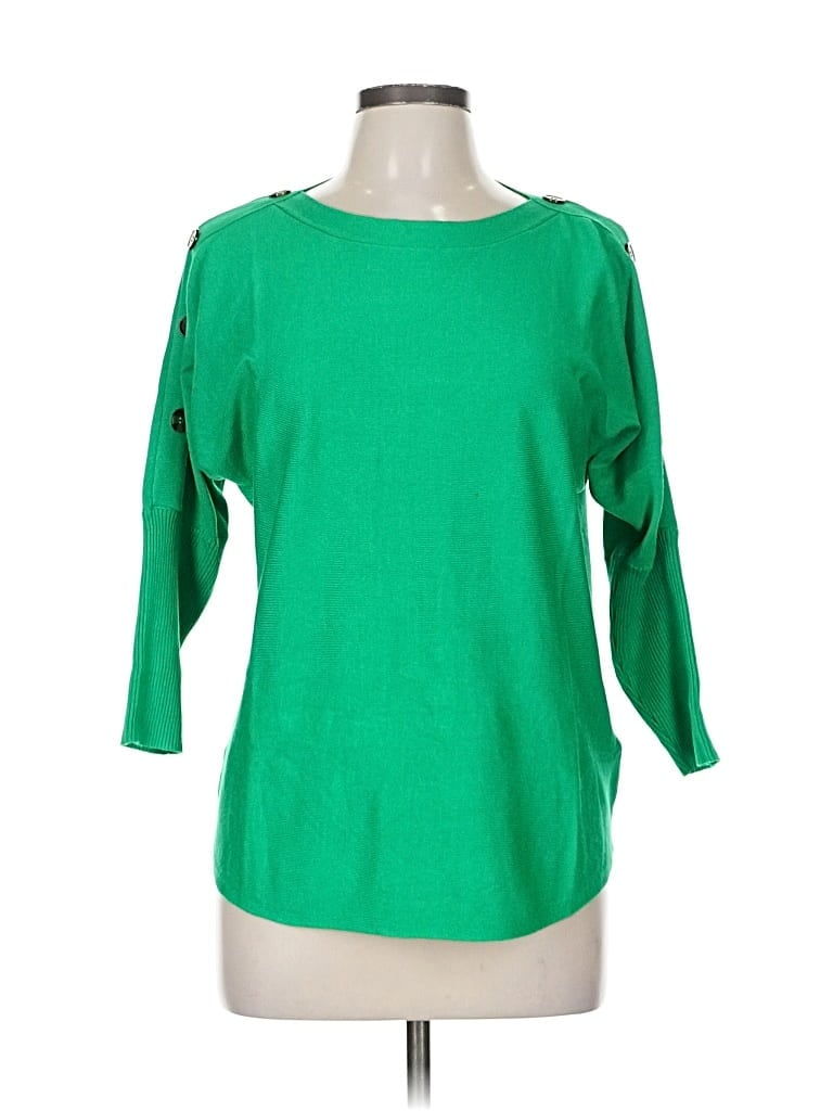 Pre-owned Max Studio Pullover Sweater In Green