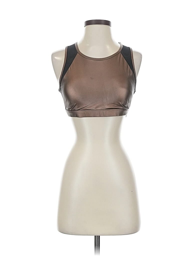 Pre-owned Fabletics Tank Top Brown Halter Neckline Tops