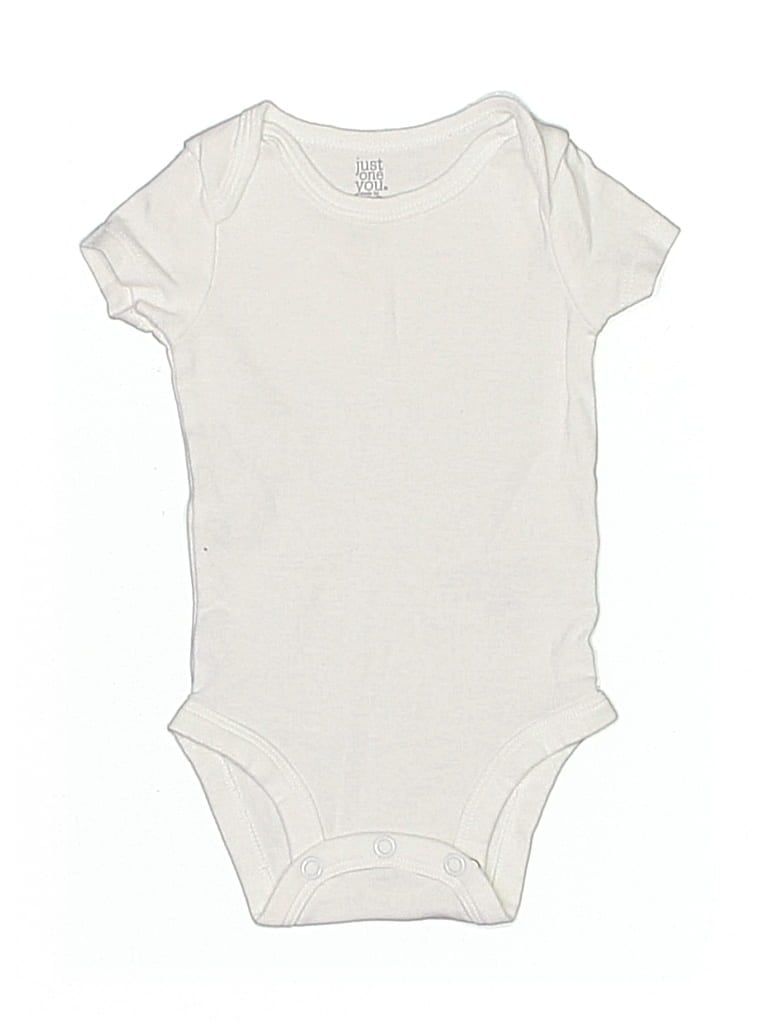 Pre-owned Just One You Made By Carter's Babies' Short Sleeve Onesie In White