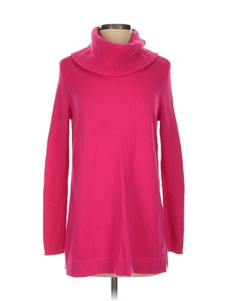 Click to view more detailed imagery on our partner's website Pre-owned Zenergy By Chico's Turtleneck Sweater In Pink