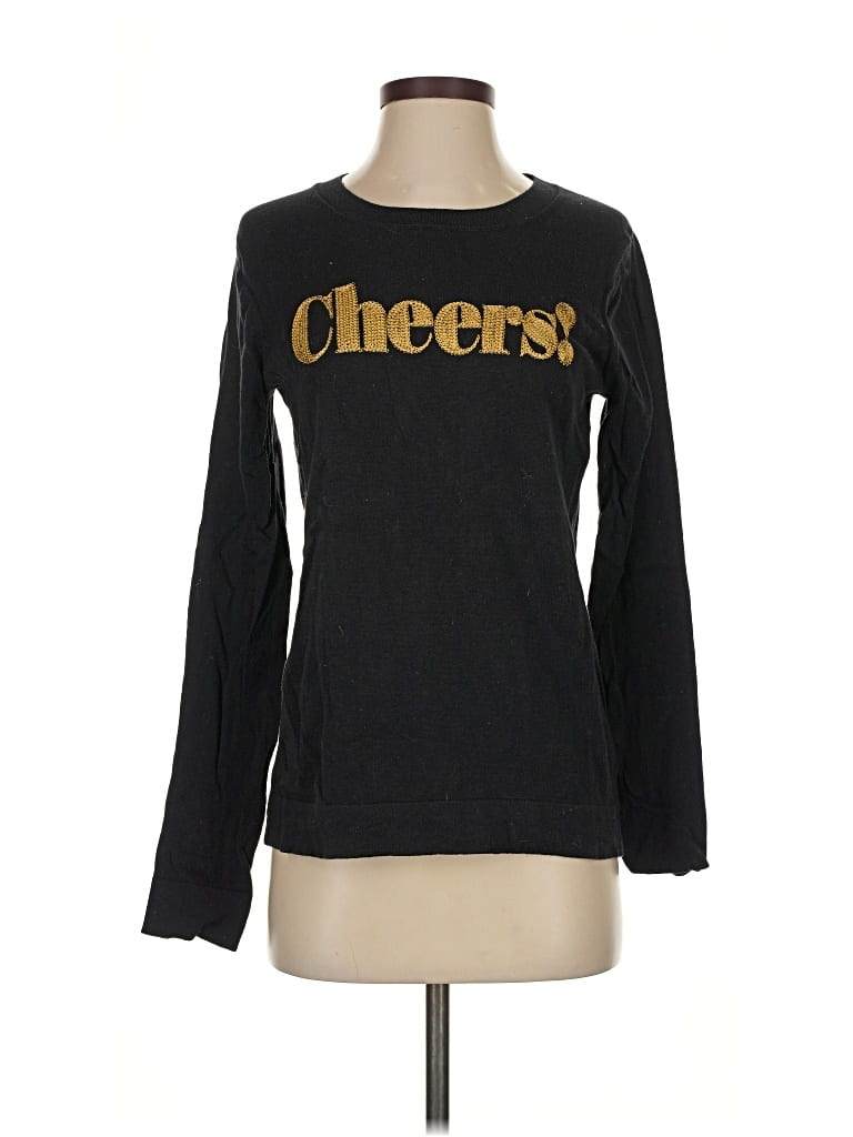 Pre-owned J.crew Factory Store Pullover Sweater In Black