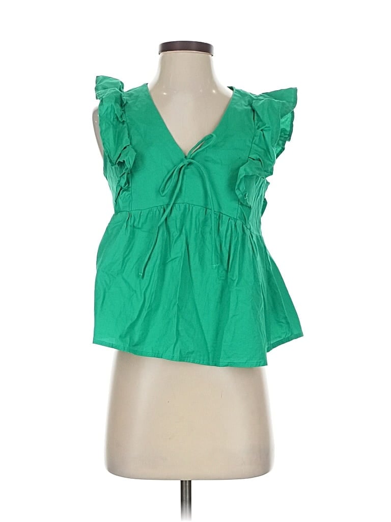 Pre-owned Ces Femme Sleeveless Blouse In Green