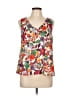Tabitha Webb Orange Ivory Sleeveless Blouse Size L - photo 1