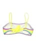 Popvil Color Block Yellow Green Swimsuit Top Size M - photo 2
