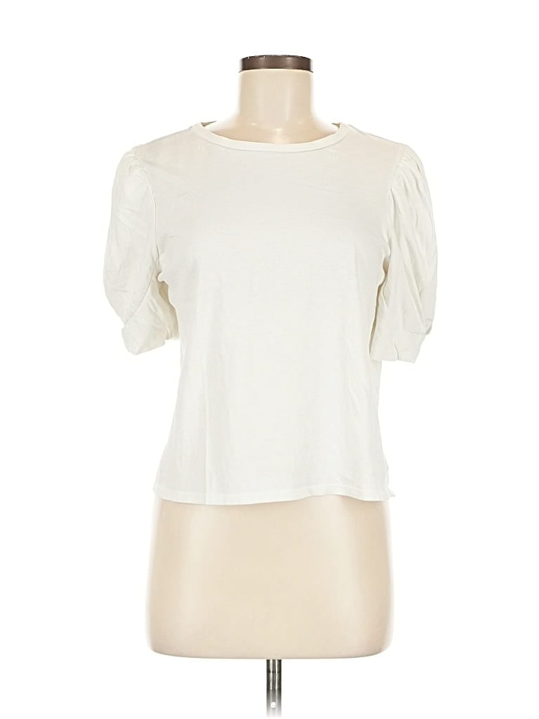 Pre-owned Lily White Short Sleeve T-shirt In White