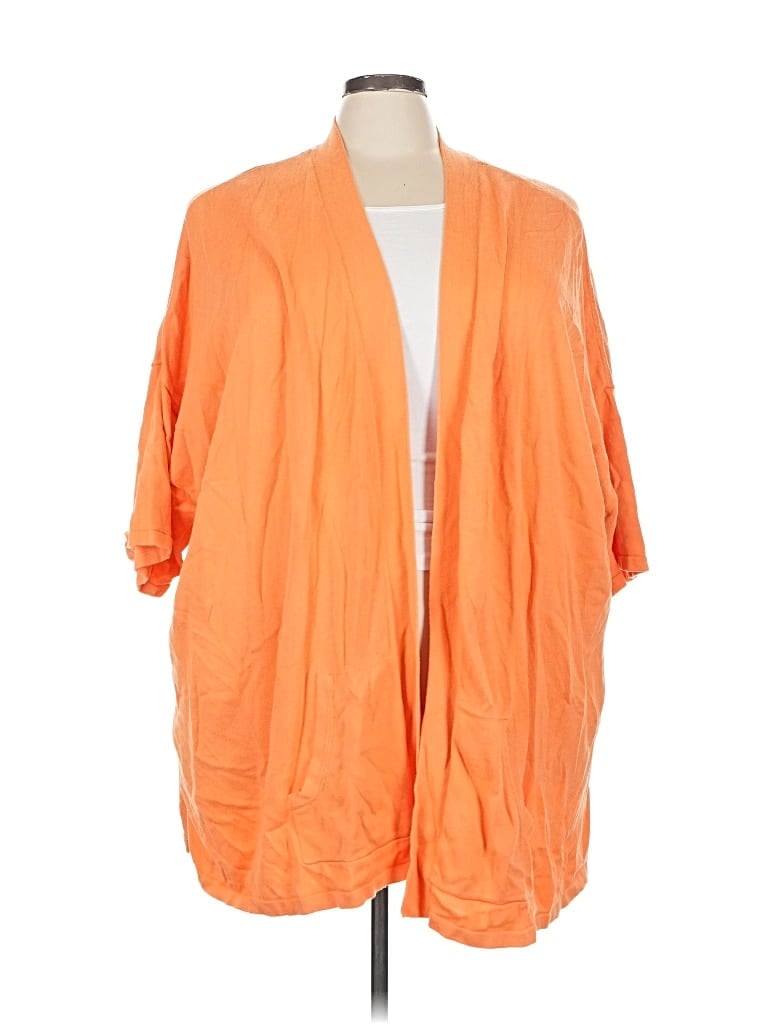 Click to view more detailed imagery on our partner's website Pre-owned Isaac Mizrahi Live Cardigan Sweater In Orange