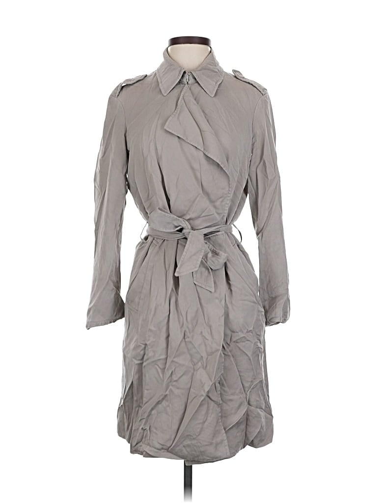 Pre-owned Allsaints Trenchcoat In Gray