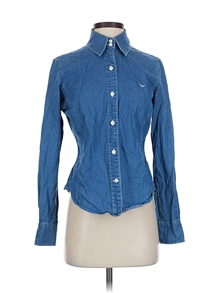 Pre-owned Façonnable Long Sleeve Button Down Shirt In Blue