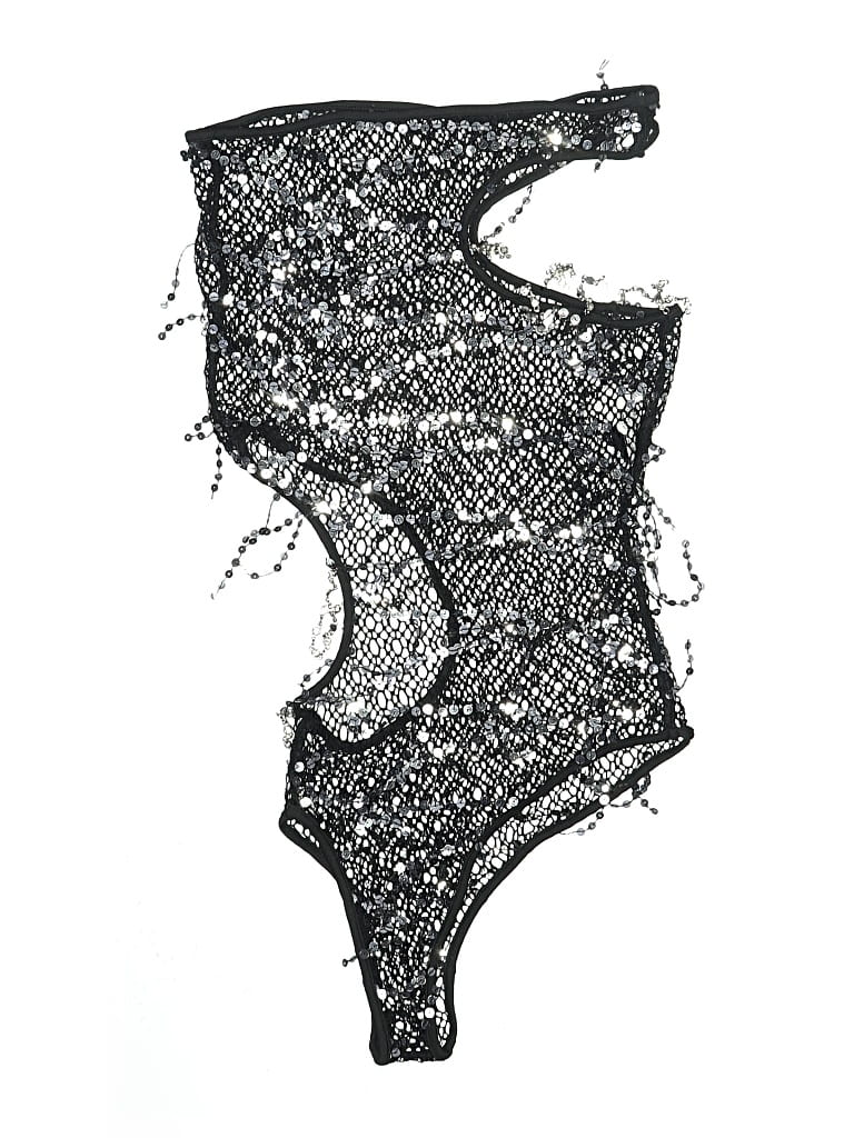 Pre-owned Shein Bodysuit In Black