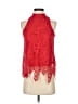 Blue Rain 100% Nylon Red Sleeveless Blouse Size XS - photo 1