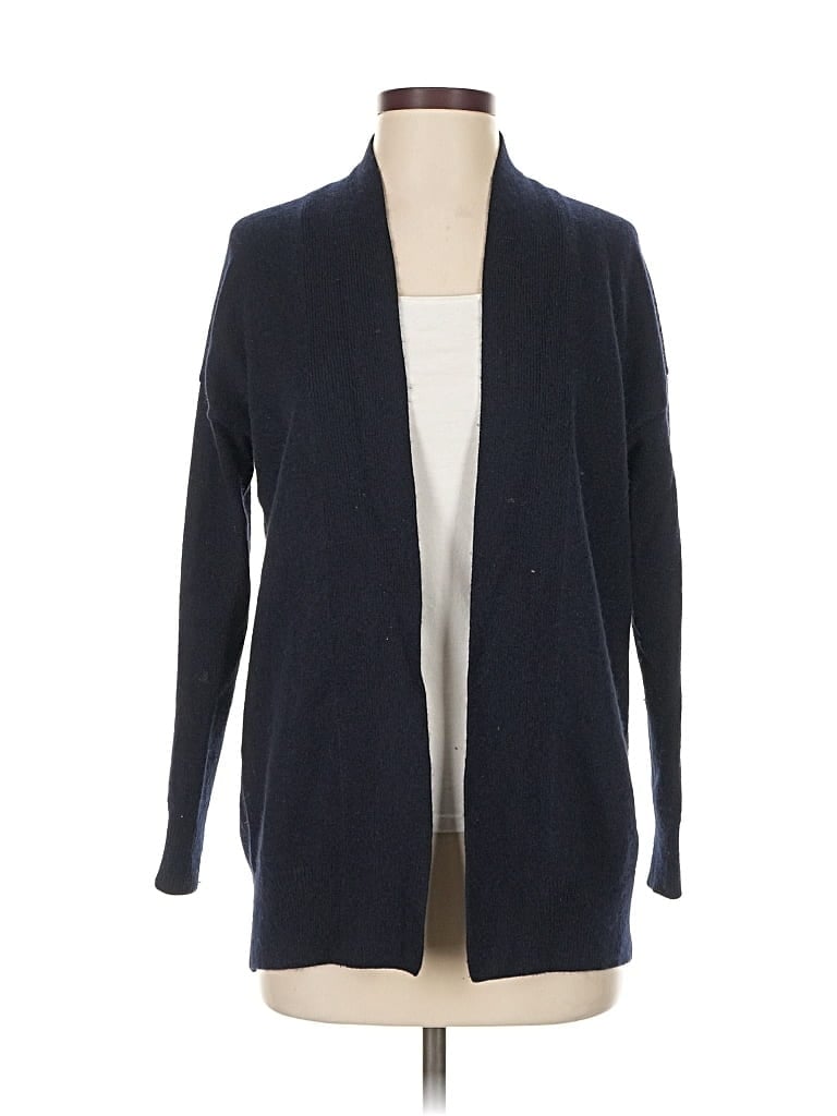 Pre-owned Vince Wool Cardigan Sweater In Blue