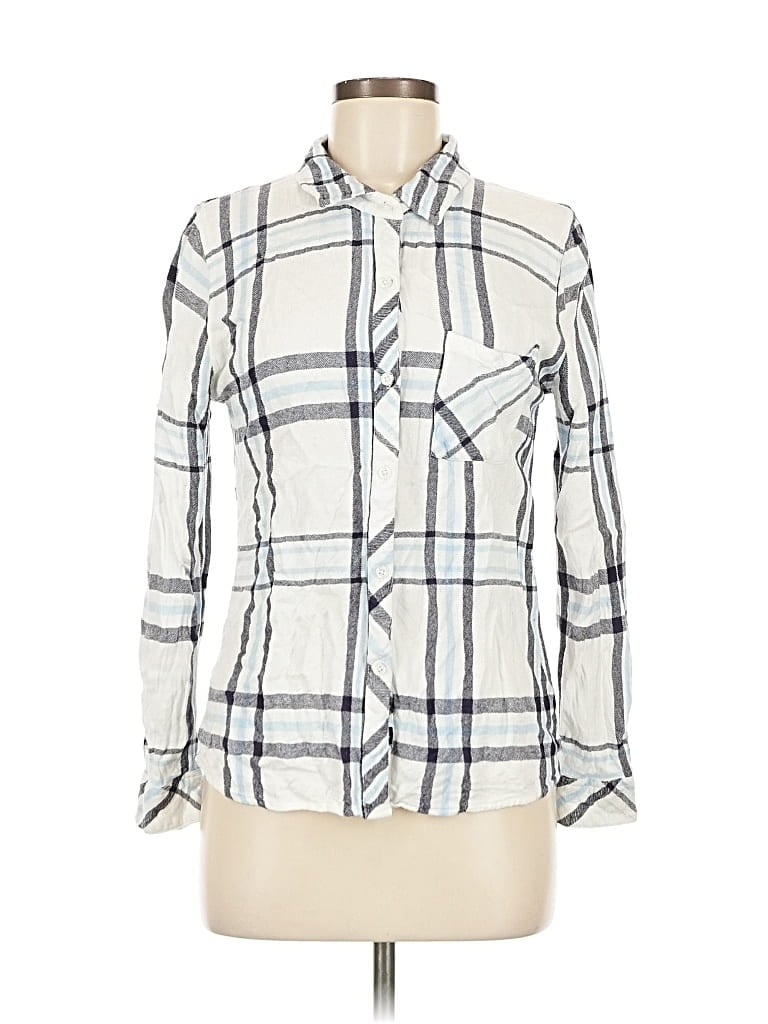 Pre-owned Rails Long Sleeve Button Down Shirt In White