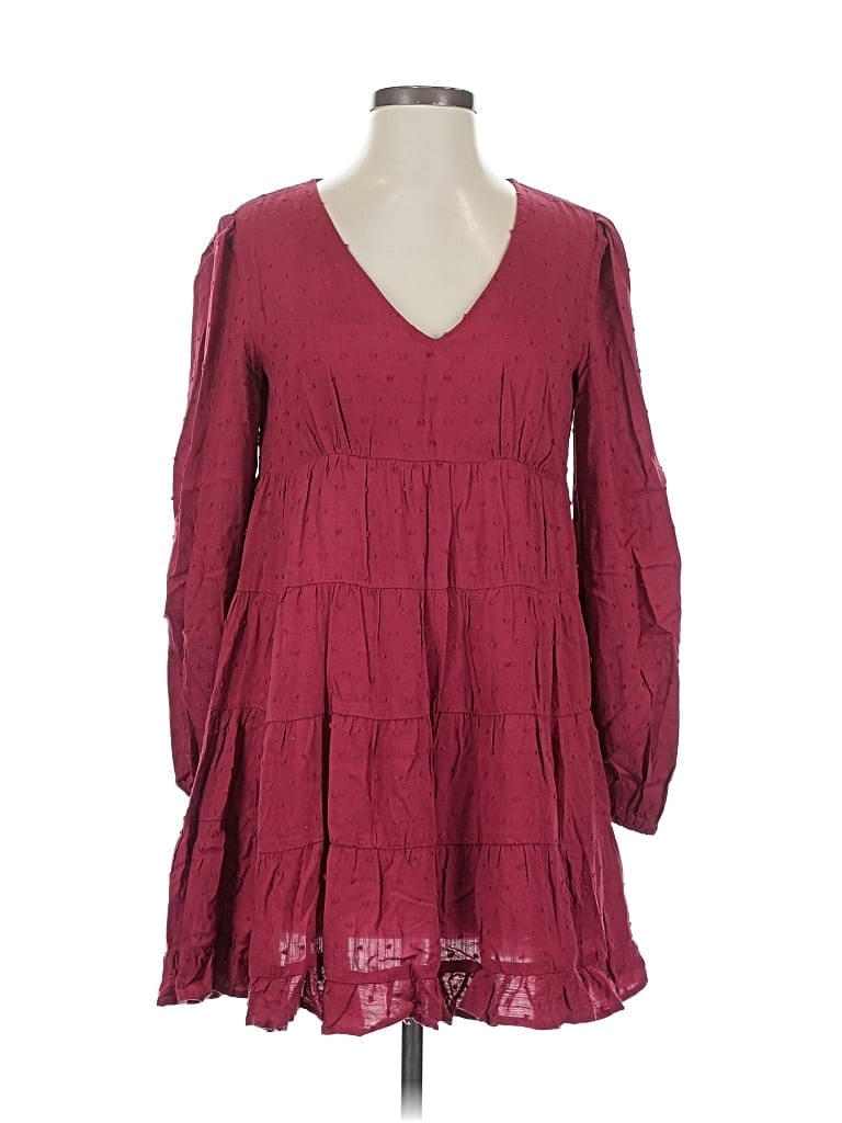 Pre-owned Urban Outfitters Casual Dress In Burgundy