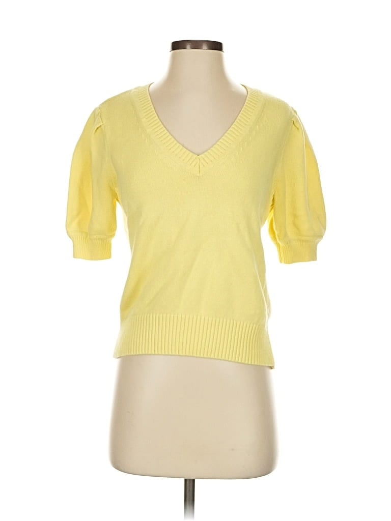 Pre-owned Ann Taylor Loft Sweater Vest In Yellow