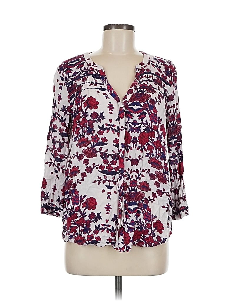 Pre-owned Lucky Brand 3/4 Sleeve Blouse In White