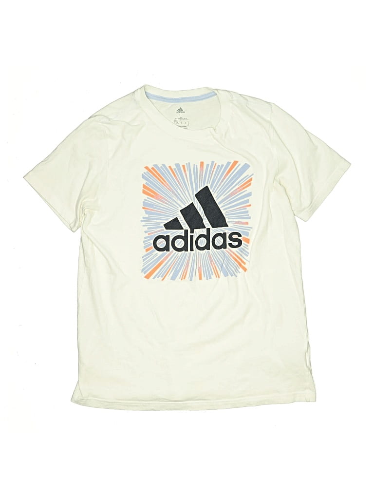 Click to view more detailed imagery on our partner's website Pre-owned Adidas Originals Kids' Short Sleeve T-shirt In White