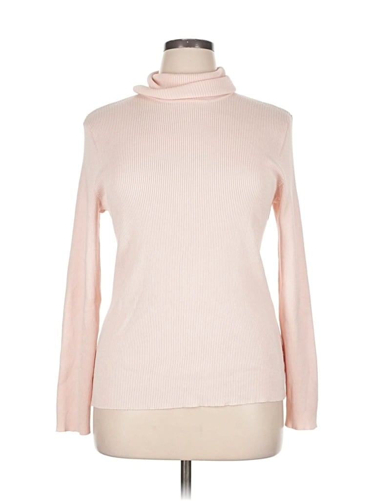Pre-owned Chico's Turtleneck Sweater In Pink