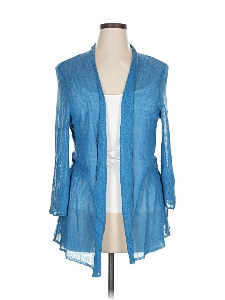 Pre-owned Nic + Zoe Cardigan Sweater In Blue