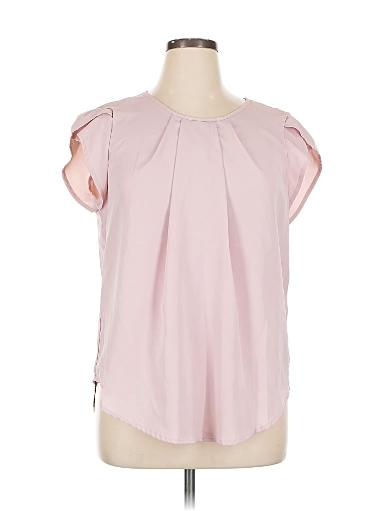 Pre-owned Assorted Brands Short Sleeve Blouse In Pink