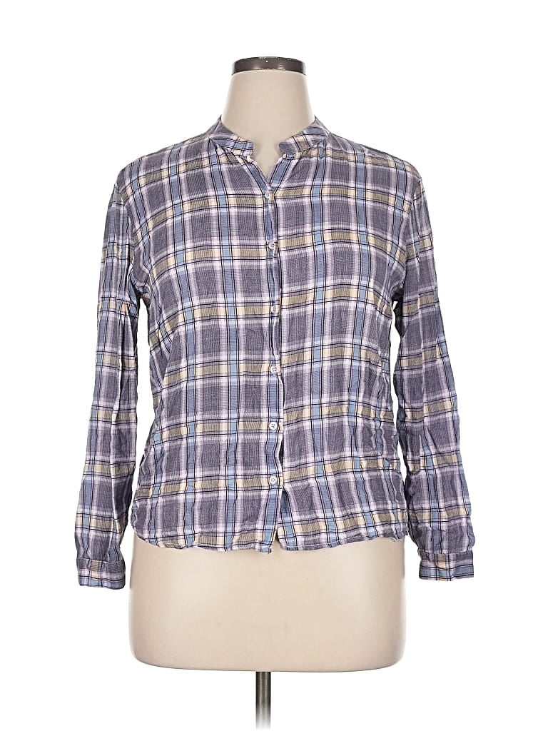 Pre-owned Assorted Brands Long Sleeve Button Down Shirt In Purple