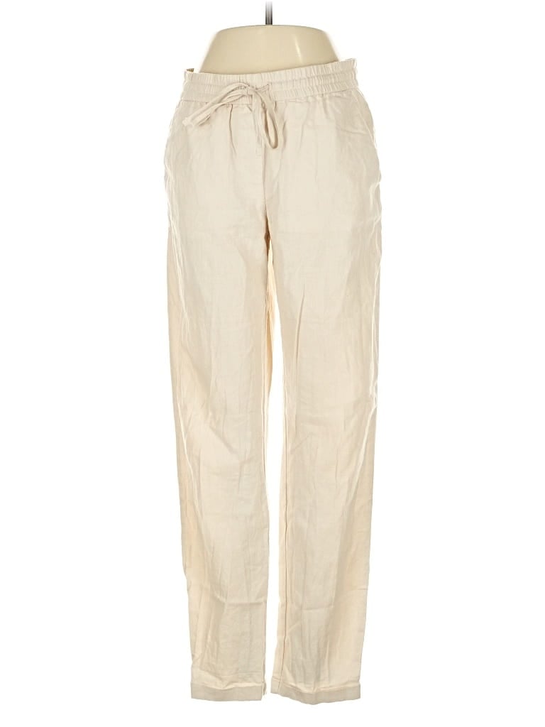 Pre-owned J.crew Factory Store Linen Pants In White