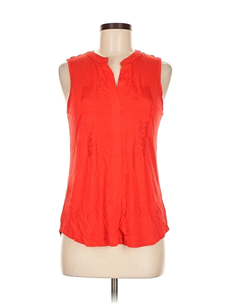 CABLE & GAUGE Pre-owned Sleeveless Blouse In Red