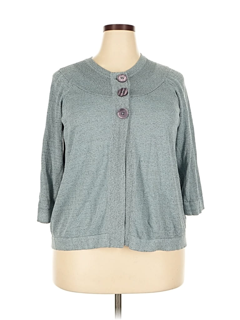 Pre-owned Dressbarn Cardigan Sweater In Gray