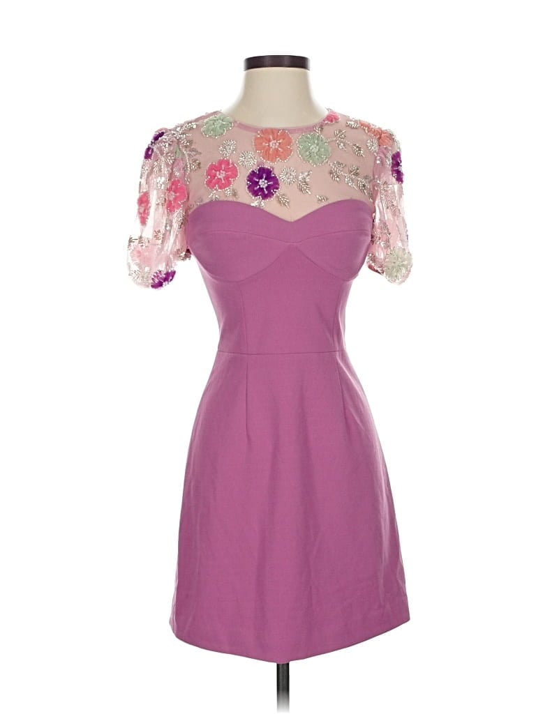 Pre-owned Dress The Population Cocktail Dress In Purple