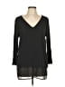 MICHAEL Michael Kors Black Long Sleeve Blouse Size L - photo 1