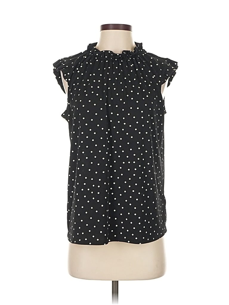 Pre-owned Adrianna Papell Sleeveless Blouse In Black